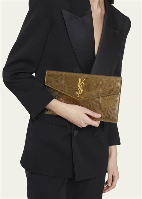 YSL snakeskin clutch bag